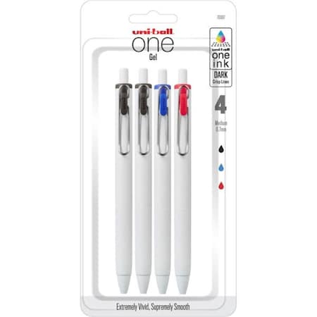 Uni-Ball 0.7 mm UB One Gel Pens, Assorted, 4PK UBC70307